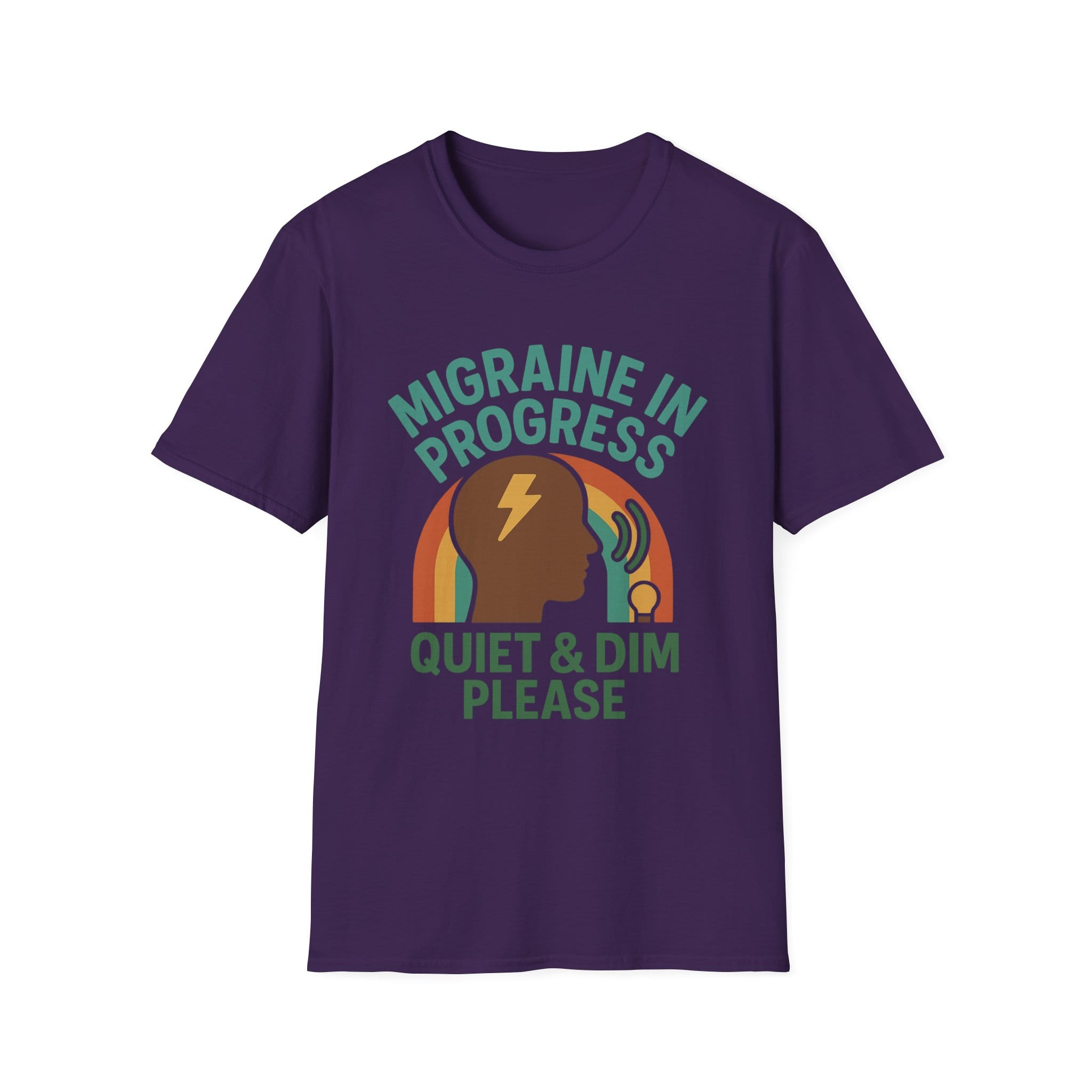 Purple Short Sleeve Tee Quiet & Dim Migraine