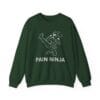 Forest Green Sweatshirt Pain Ninja Kick Woman