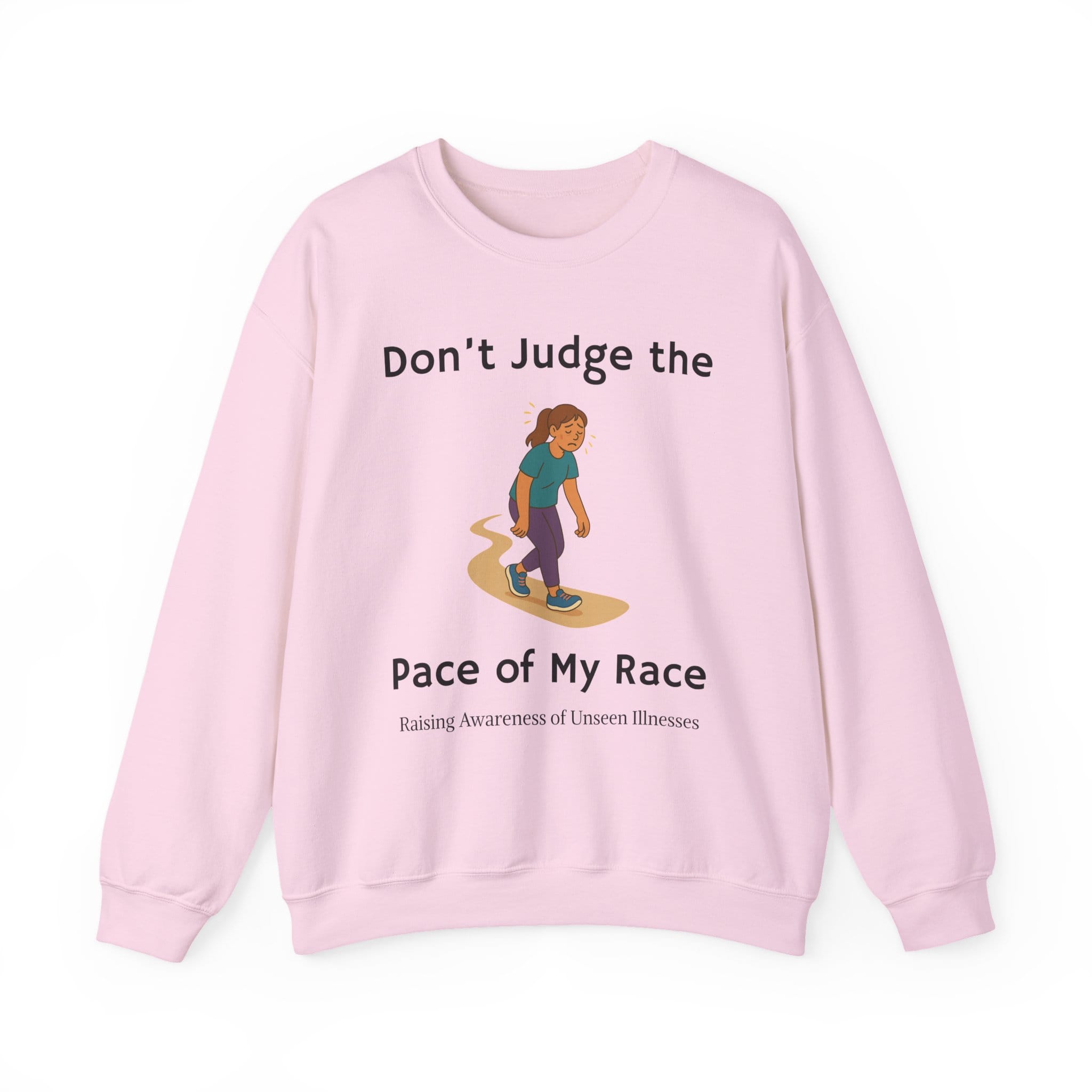 Light Pink Sweatshirt Pace of my Race Woman