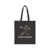 Black Canvas Tote Pain Ninja Fists