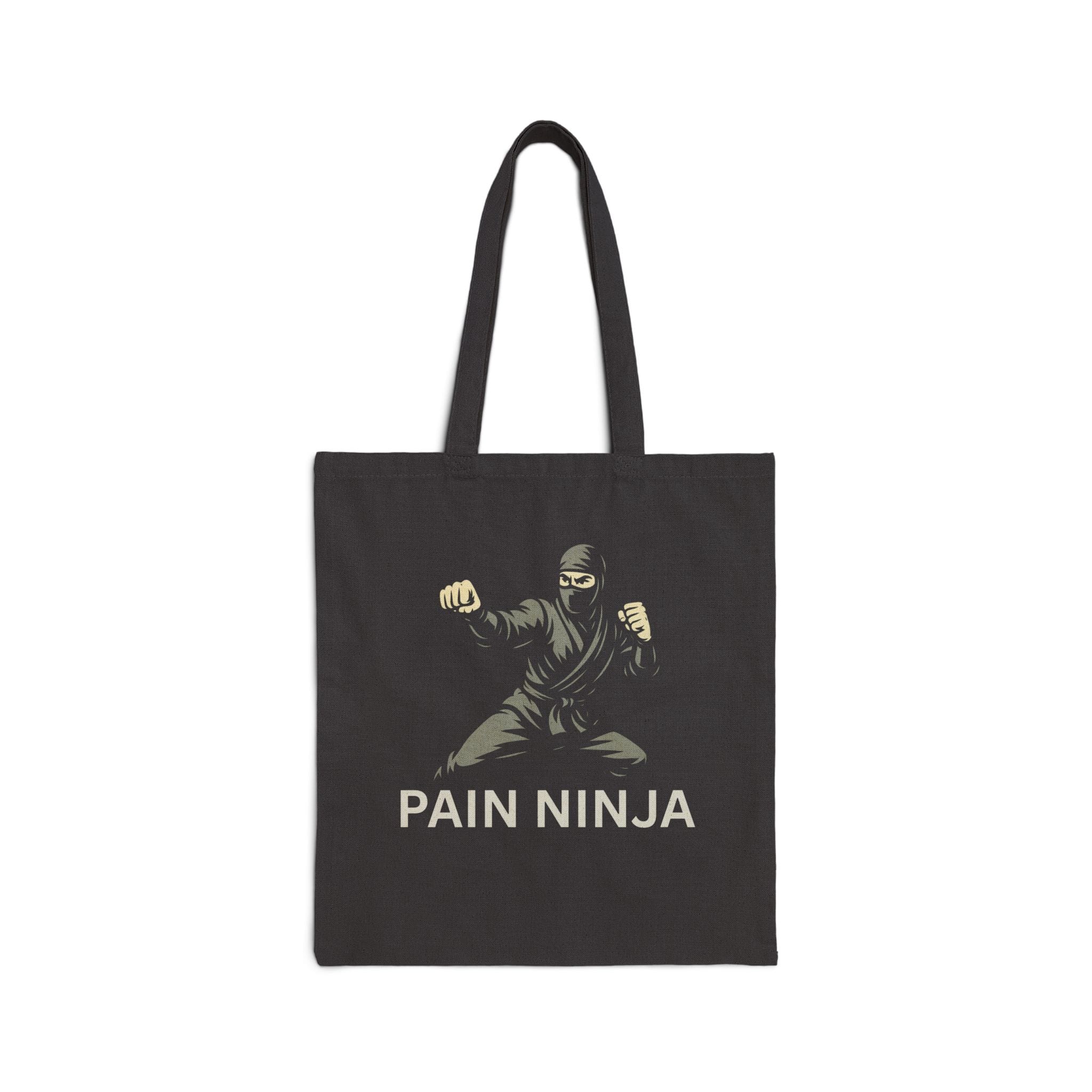 Black Canvas Tote Pain Ninja Fists