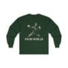 Forest Green Long Sleeve Tee Pain Ninja Fists