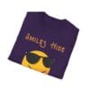 Purple Short Sleeve Tee Smiles Hide Struggles