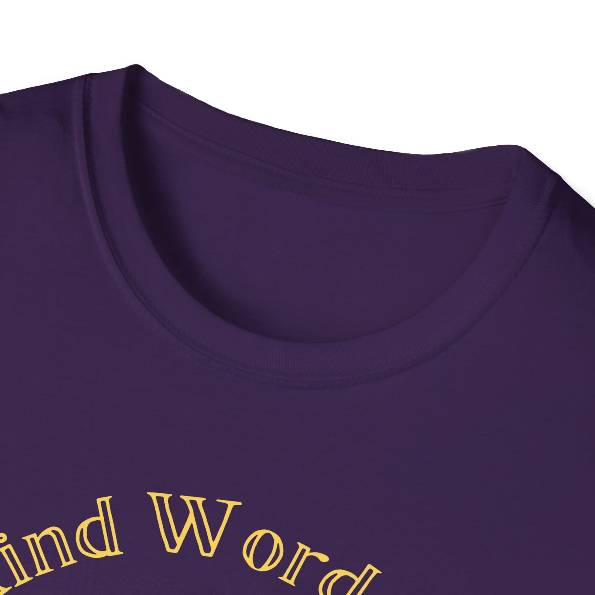 Purple Short Sleeve Tee Kind Word Cure Sunflower