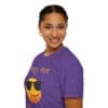 Heather Purple Short Sleeve Tee Smiles Hide Struggles