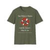 Military Green Short Sleeve Tee Patience & Kindness Lifeline