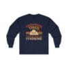 Navy Blue Long Sleeve Tee Tired of Being Tired