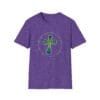 Heather Purple Short Sleeve Tee Faith over Fatigue Cross