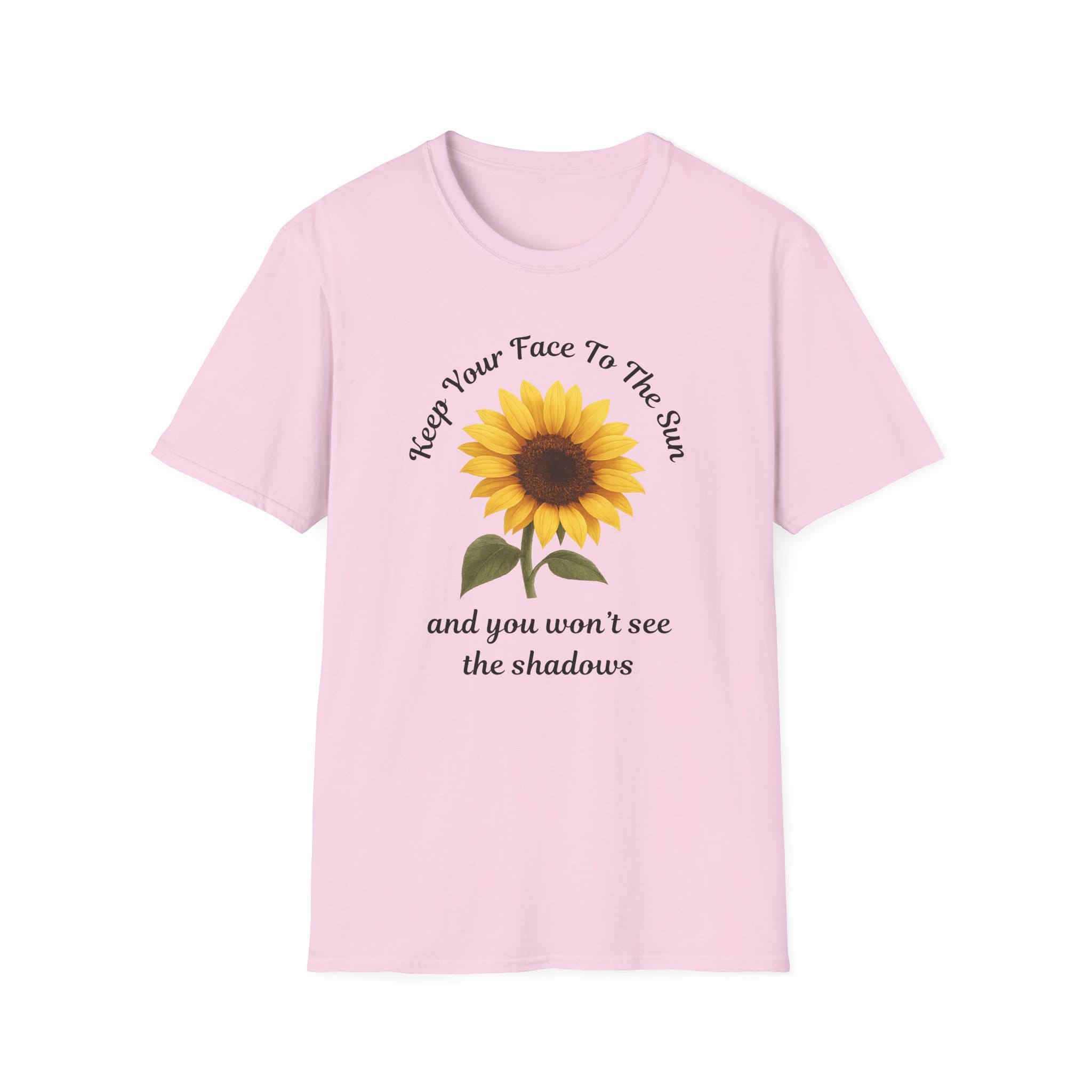 Light Pink Short Sleeve Tee Keep Your Face to the Sun(flower)