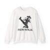 White Sweatshirt Pain Ninja Kick Woman