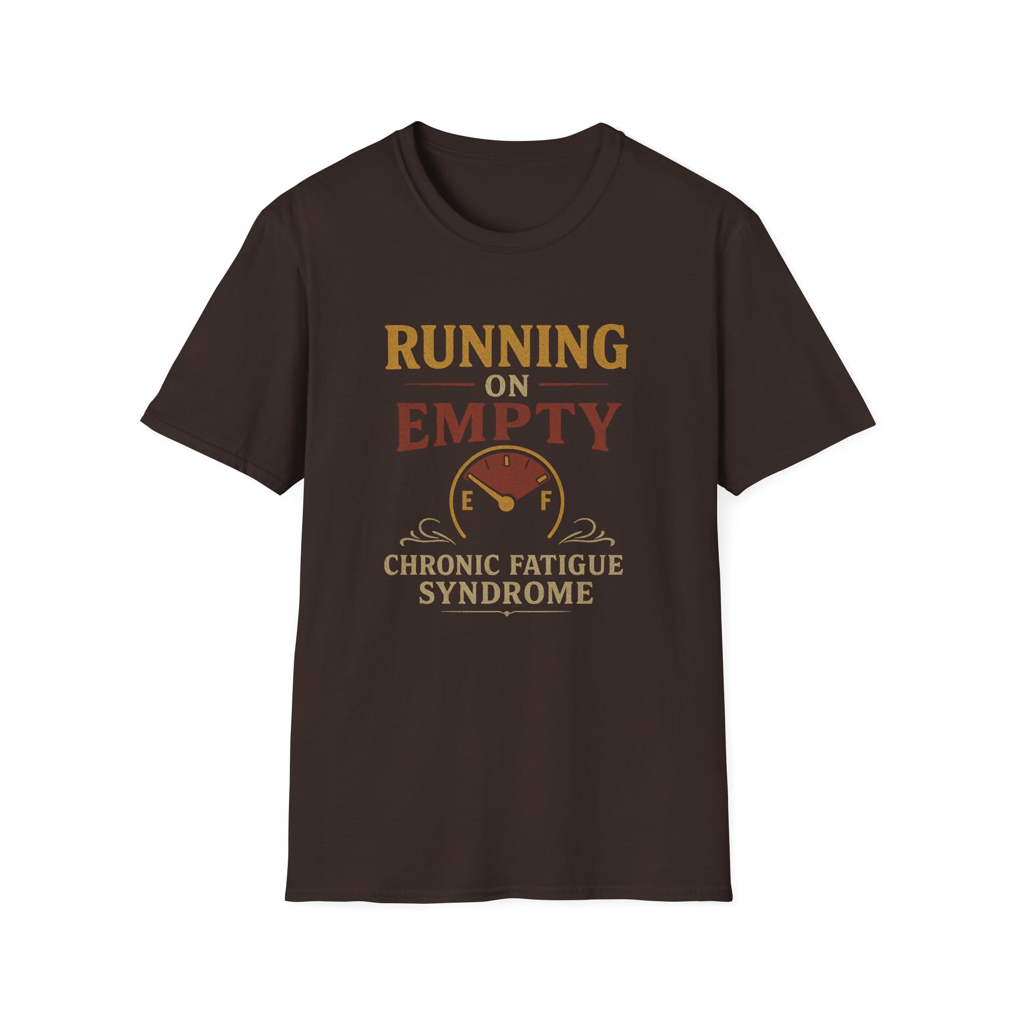 Dark Chocolate Short Sleeve Tee Running on Empty Gauge