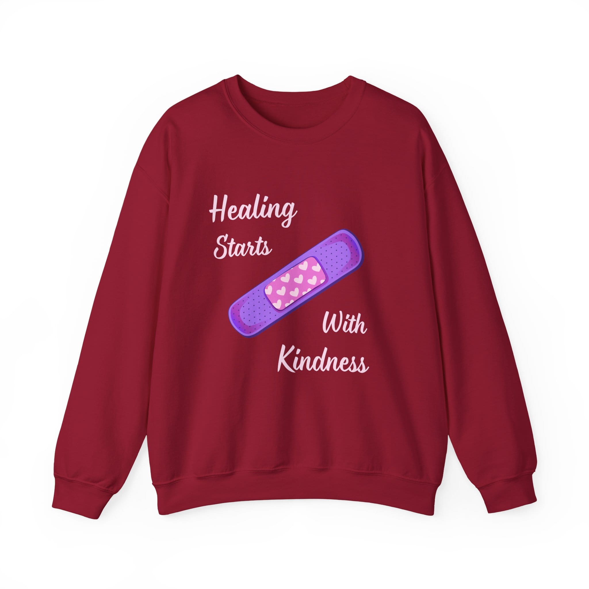 Cardinal Red Sweatshirt Healing Kindness Bandaid