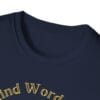 Navy Blue Short Sleeve Tee Kind Word Cure Sunflower