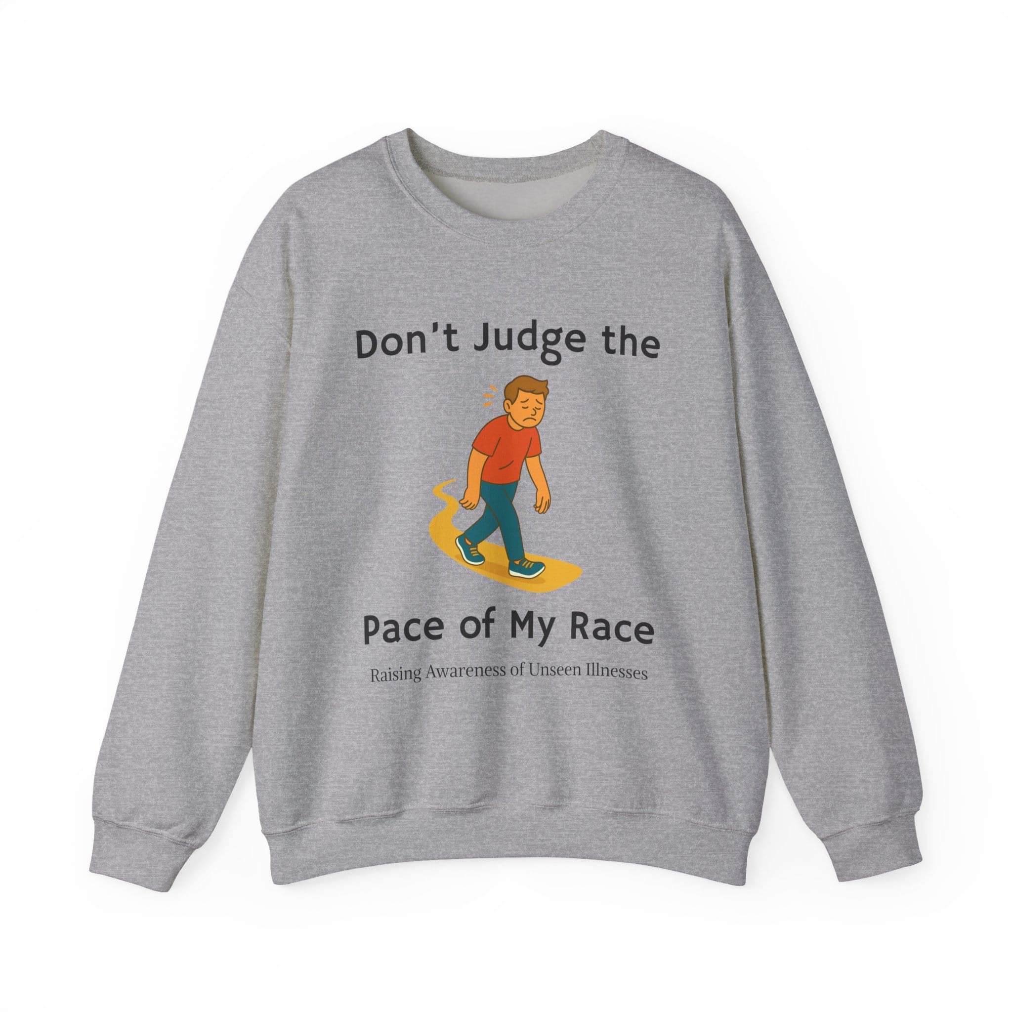 Sport Gray Sweatshirt Don't Judge Pace of my Race Man