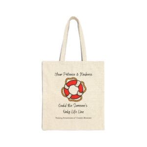 Natural Canvas Tote Patience & Kindness Lifeline