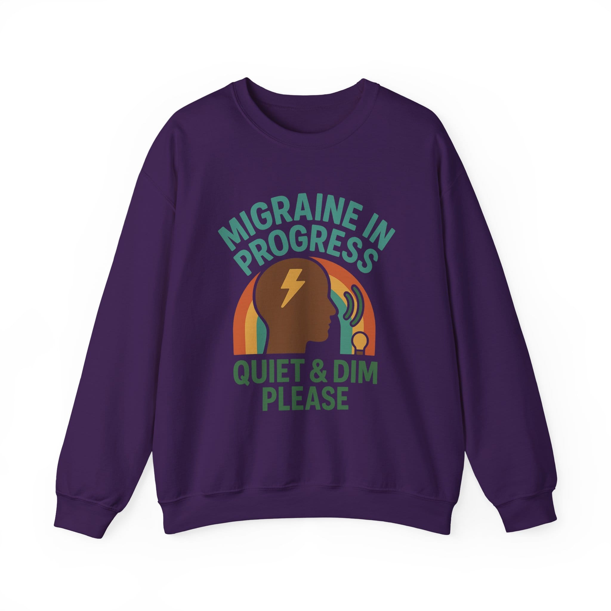 Purple Sweatshirt Quiet & Dim Migraine