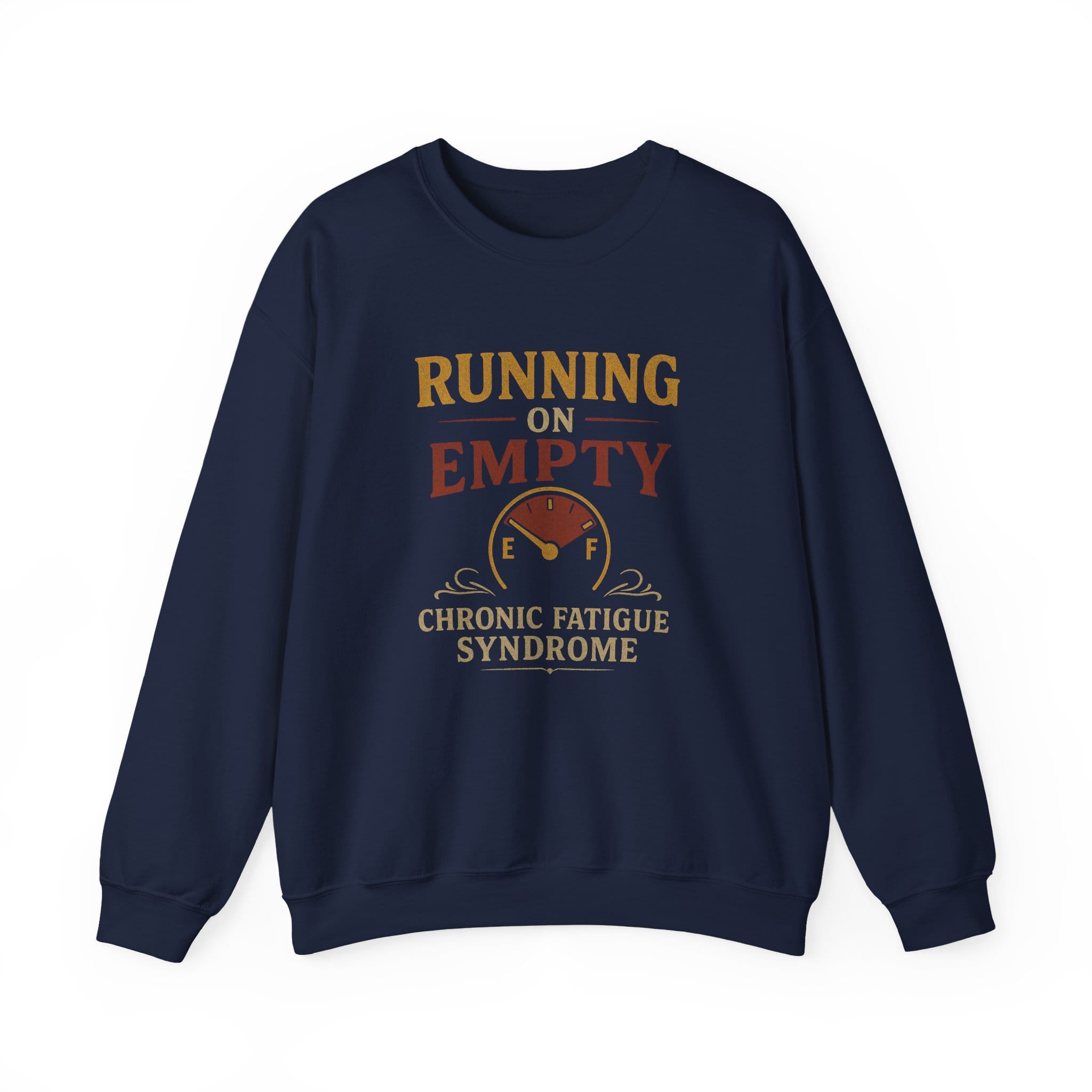 Navy Blue Sweatshirt Running on Empty Gauge