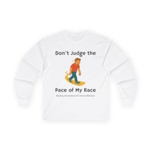 White Long Sleeve Tee Pace of my Race Man
