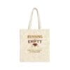 Natural Canvas Tote Running on Empty Gauge