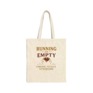 Natural Canvas Tote Running on Empty Gauge