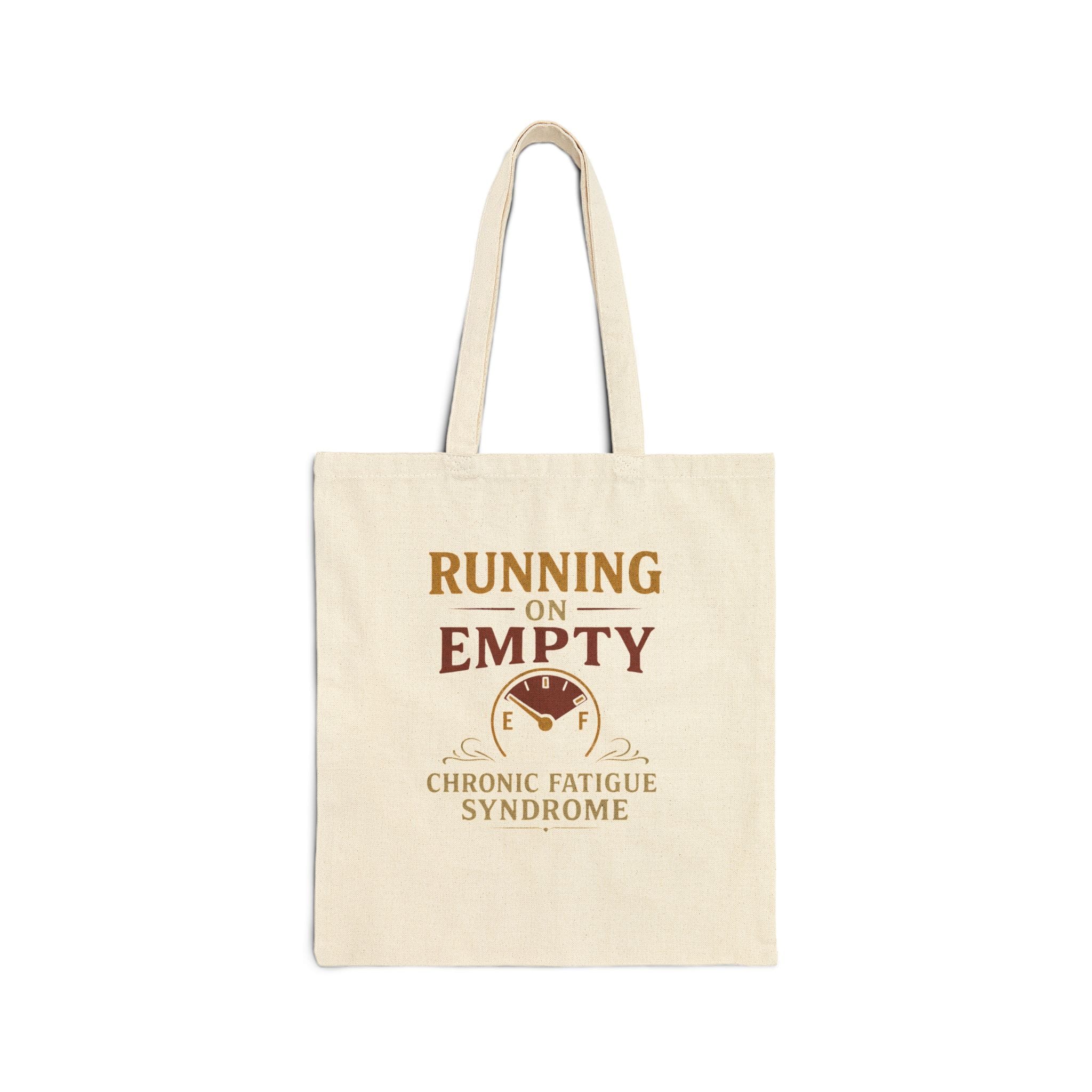 Natural Canvas Tote Running on Empty Gauge