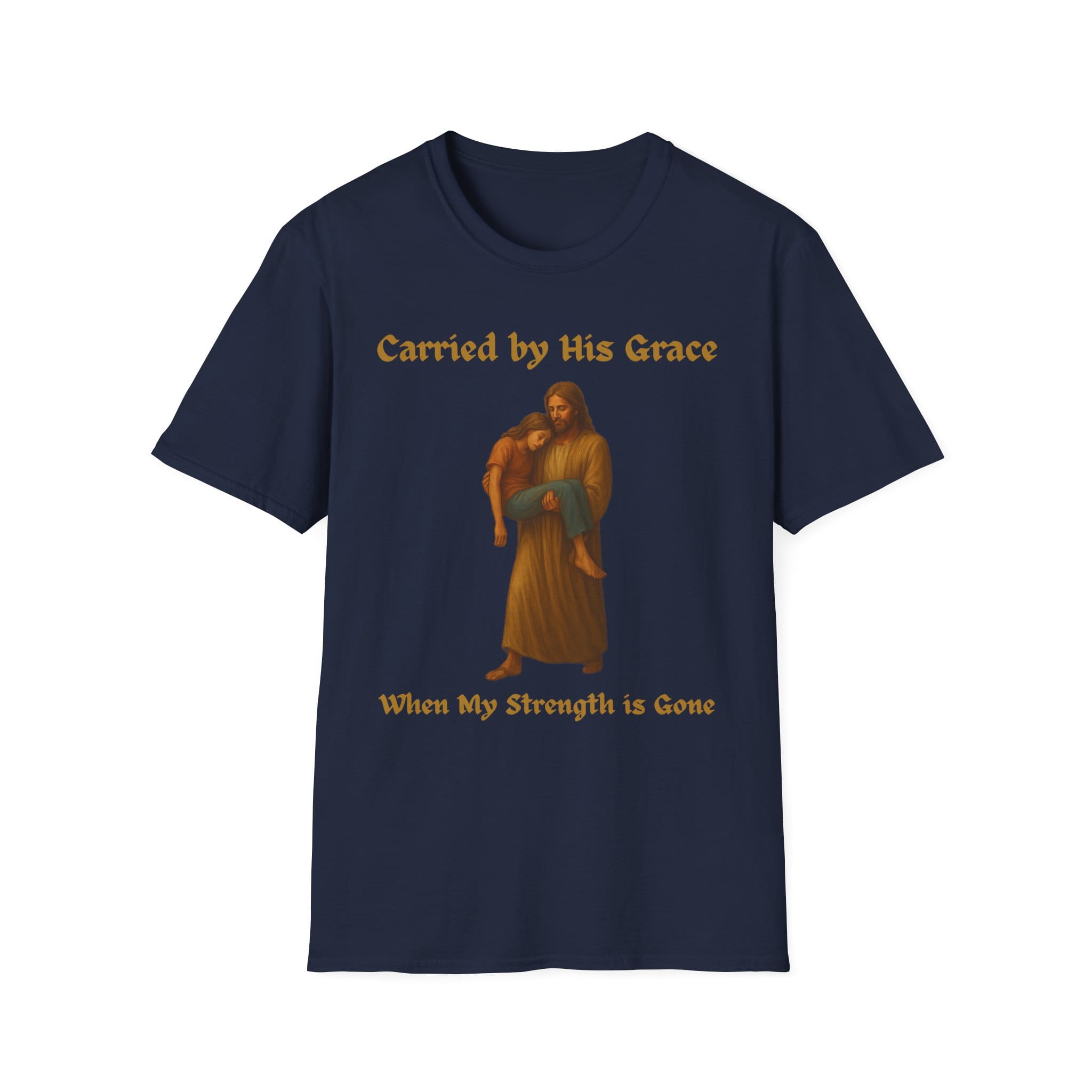 Navy Blue Short Sleeve Tee Carried by His Grace