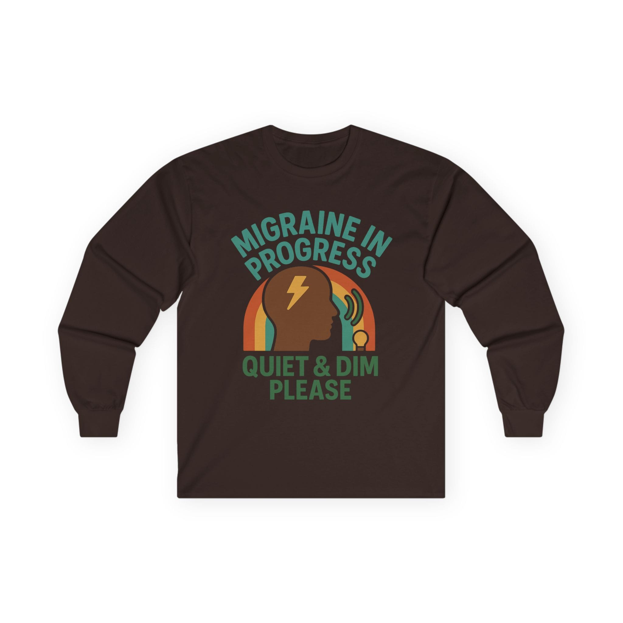 Dark Chocolate Long Sleeve Tee Quiet & Dim Migraine