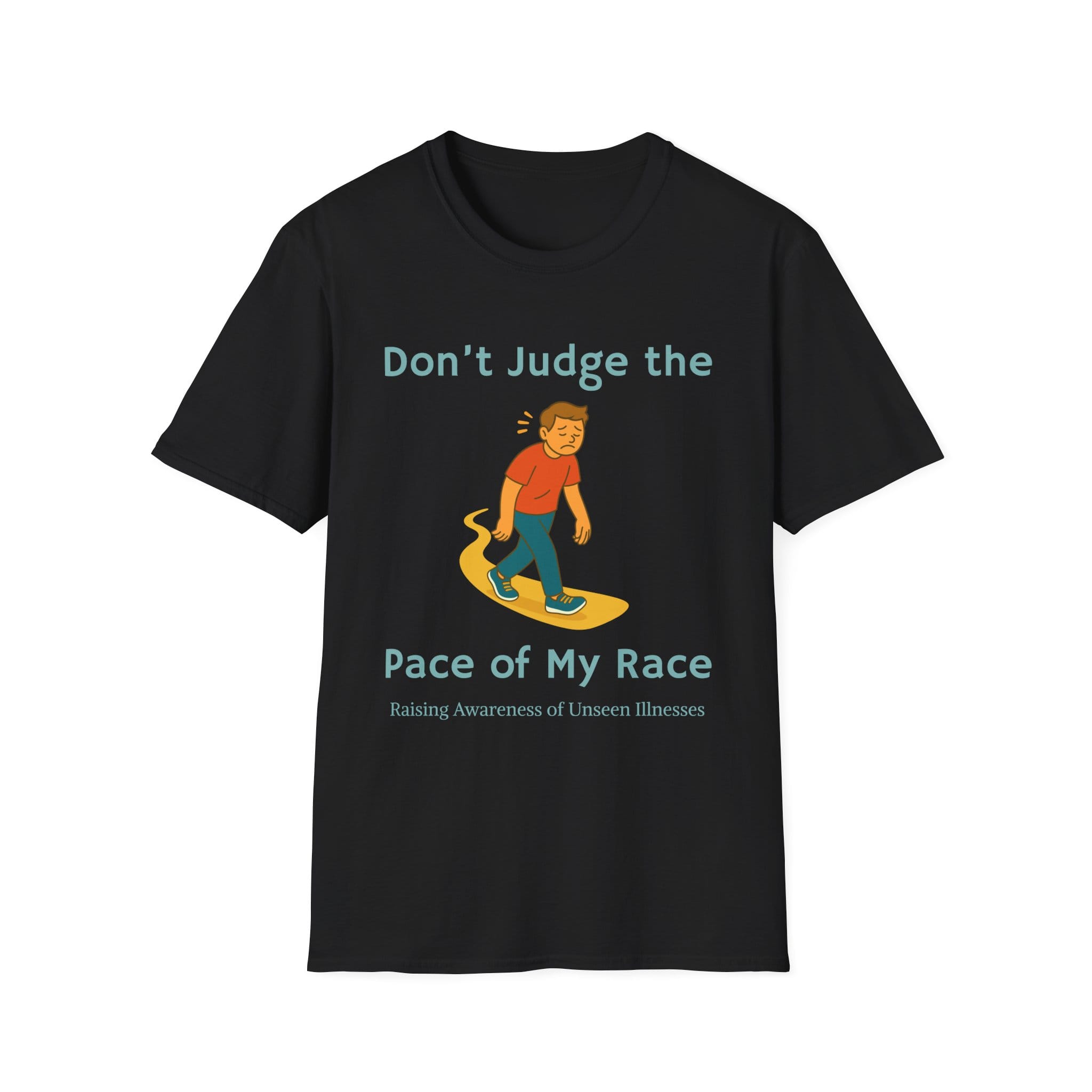 Black Short Sleeve Tee Pace of my Race Man