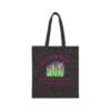 Black Canvas Tote Jesus is my Refuge Migraine