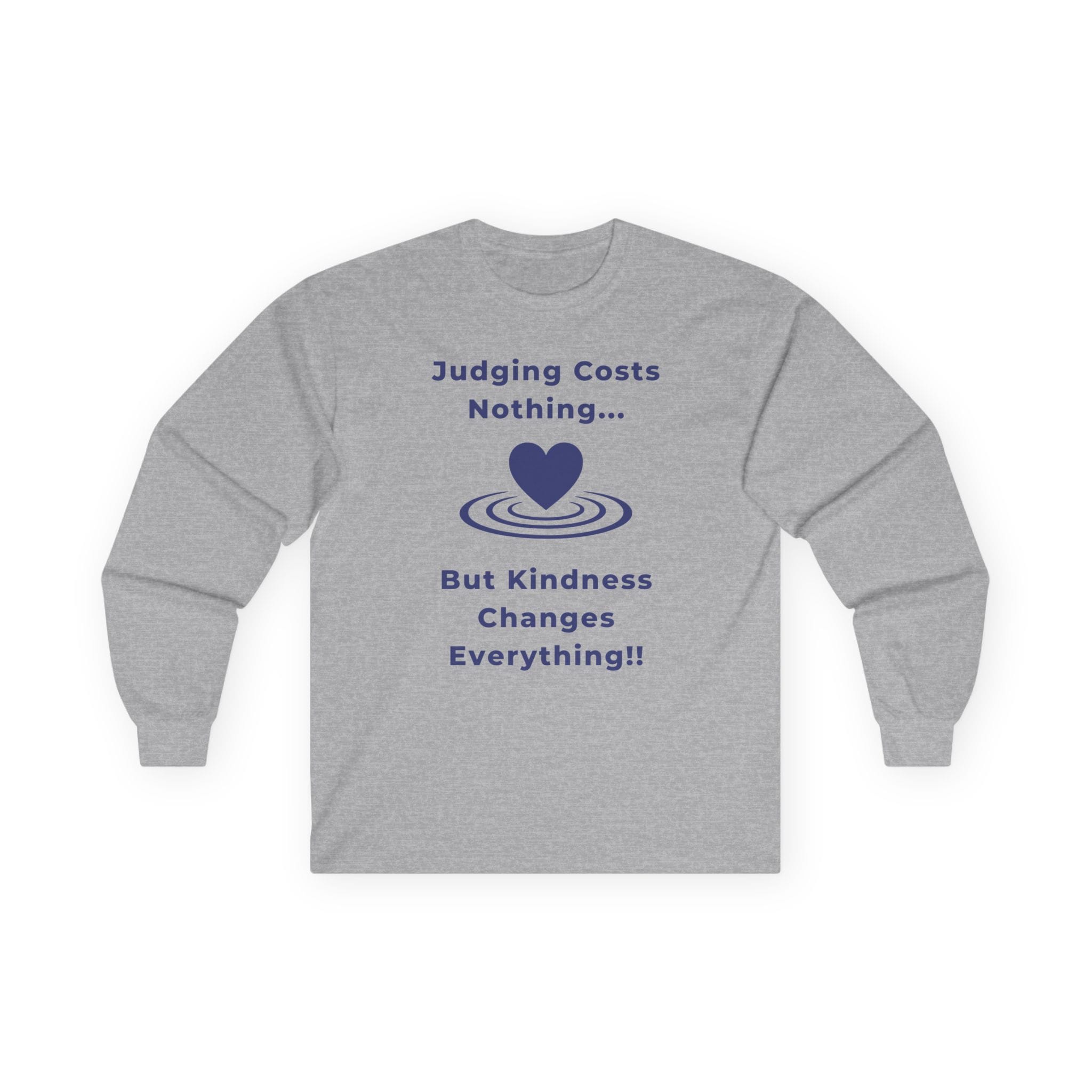 Sport Gray Long Sleeve Tee Kindness Changes Everything