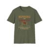 Military Green Short Sleeve Tee Running on Empty Gauge