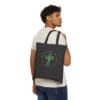 Black Canvas Tote Faith over Fatigue Cross