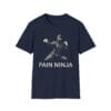 Navy Blue Short Sleeve Tee Pain Ninja Fists
