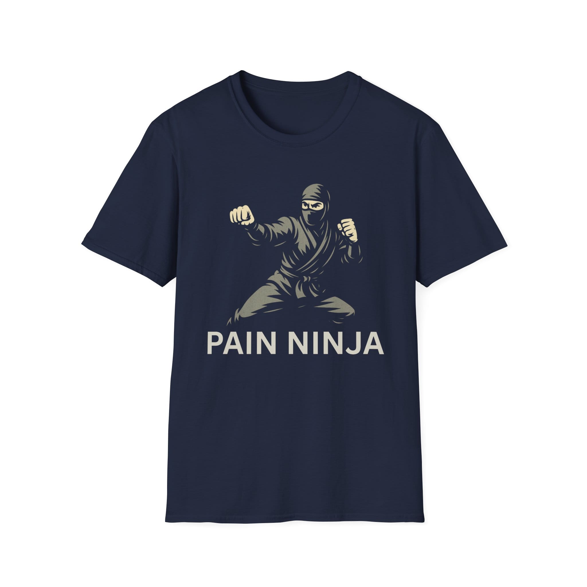 Navy Blue Short Sleeve Tee Pain Ninja Fists