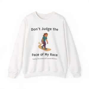 White Sweatshirt Pace of my Race Woman