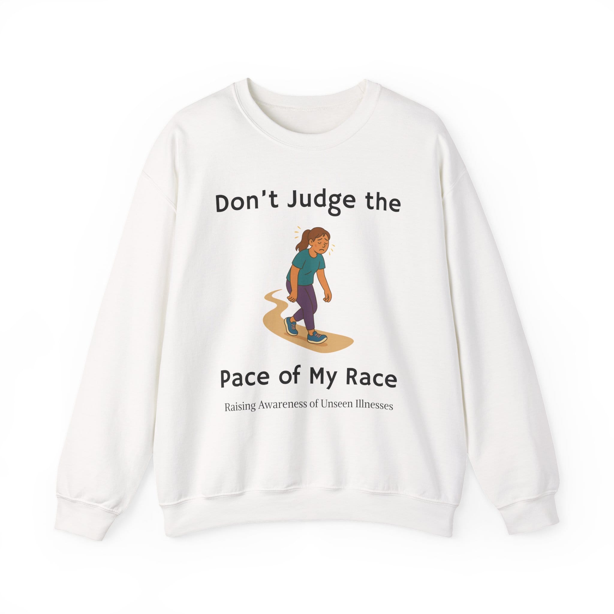 White Sweatshirt Pace of my Race Woman