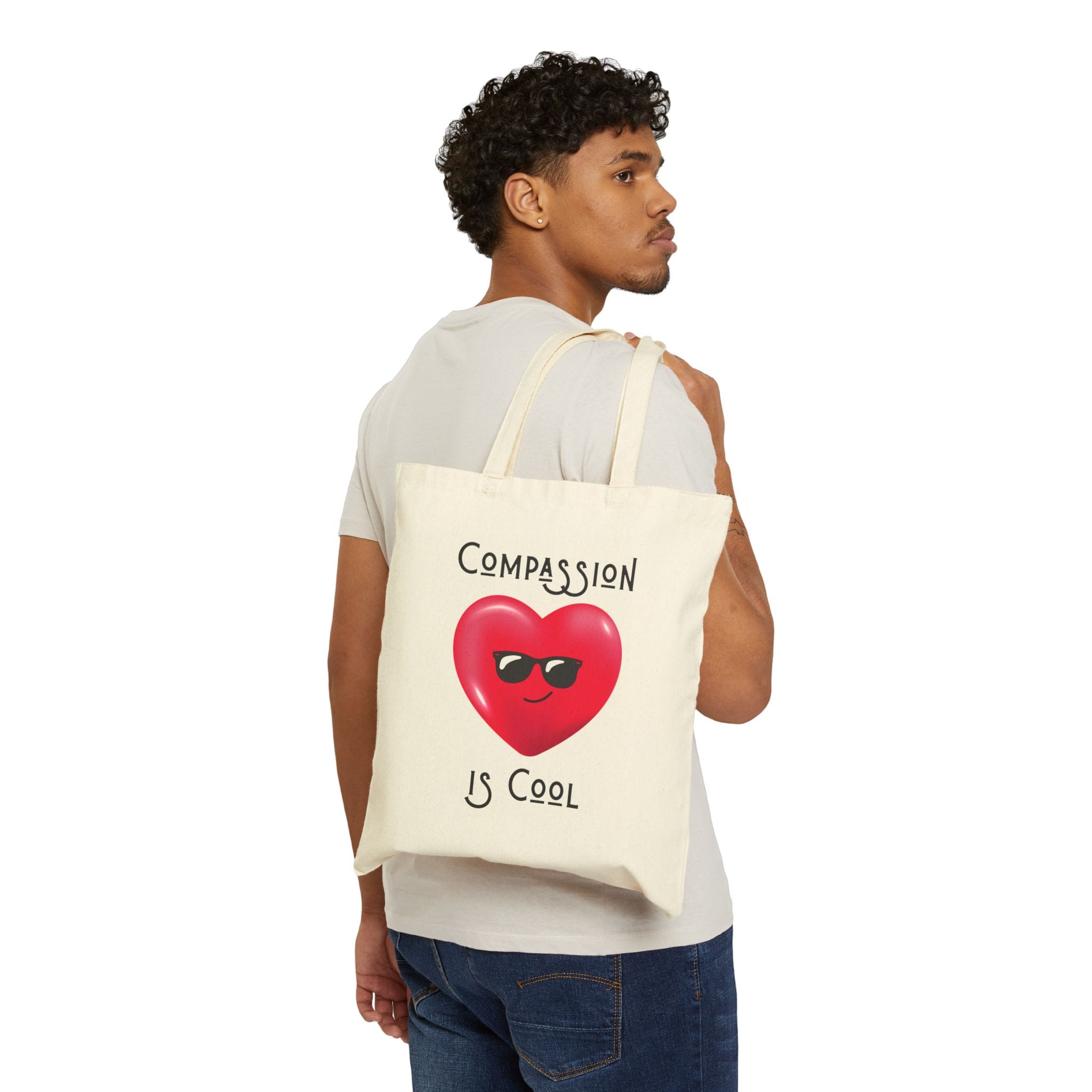 Natural Canvas Tote Compassion is Cool
