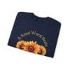Navy Blue Sweatshirt Kind Word Cure Sunflower