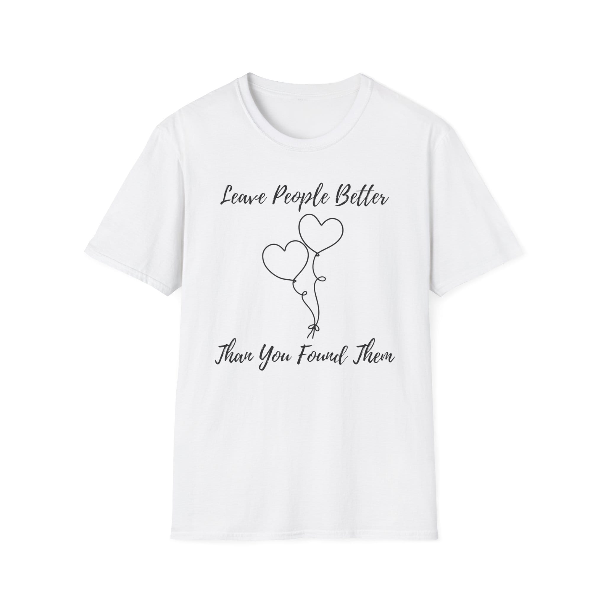 White Short Sleeve Tee Leave People Better