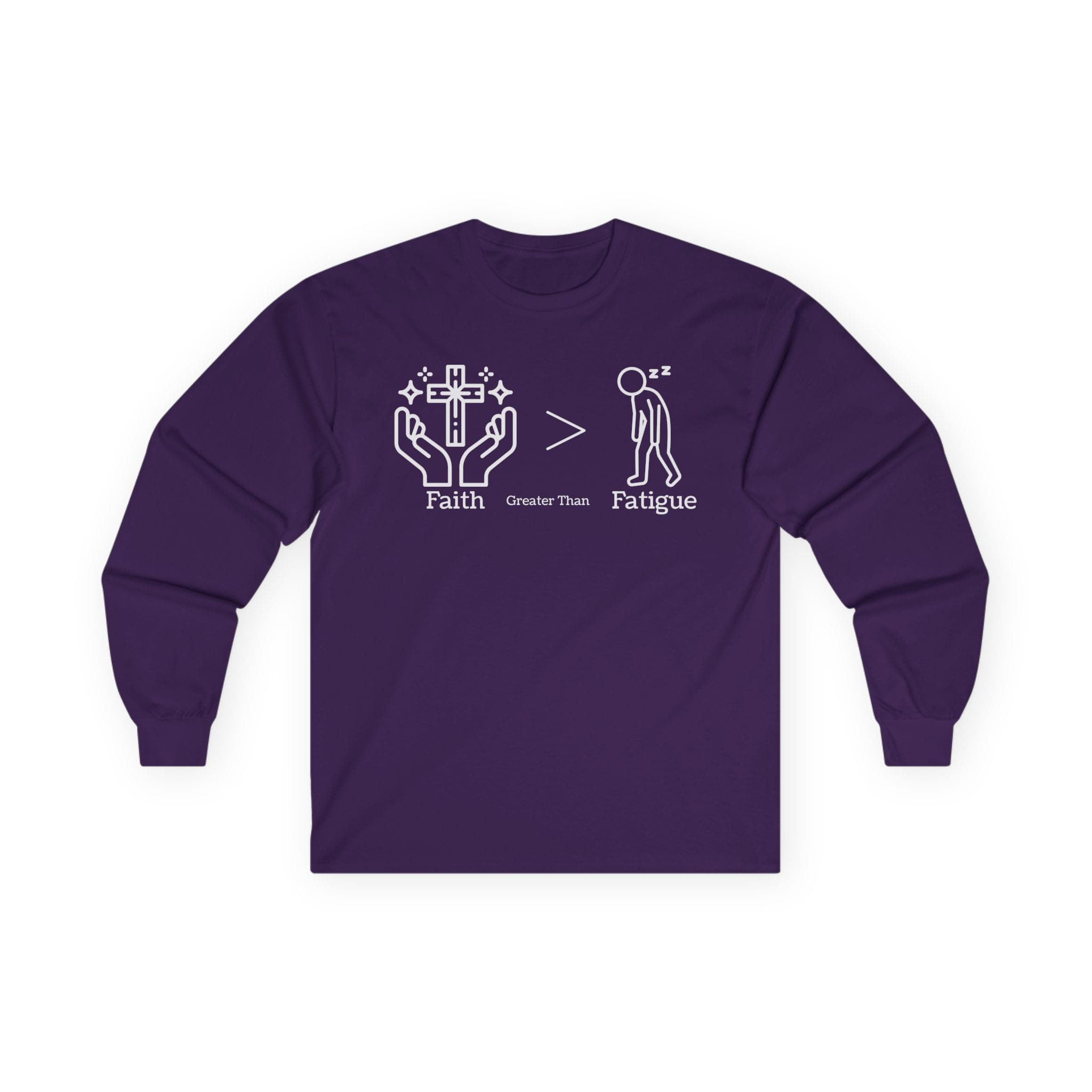 Purple Long Sleeve Tee Faith > Fatigue