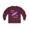 Maroon Long Sleeve Tee Healing Kindness Bandaid