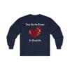 14278119355359901070_2048.jpeg Navy Blue Long Sleeve Tee Jesus Saw the Broken Hearted