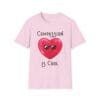 Light Pink Short Sleeve Tee Compassion is Cool Heart