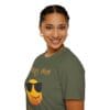 Military Green Short Sleeve Tee Smiles Hide Struggles