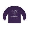 Purple Long Sleeve Tee Pain Ninja Kick Woman
