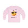 Light Pink Long Sleeve Tee Smiles Hide Struggles