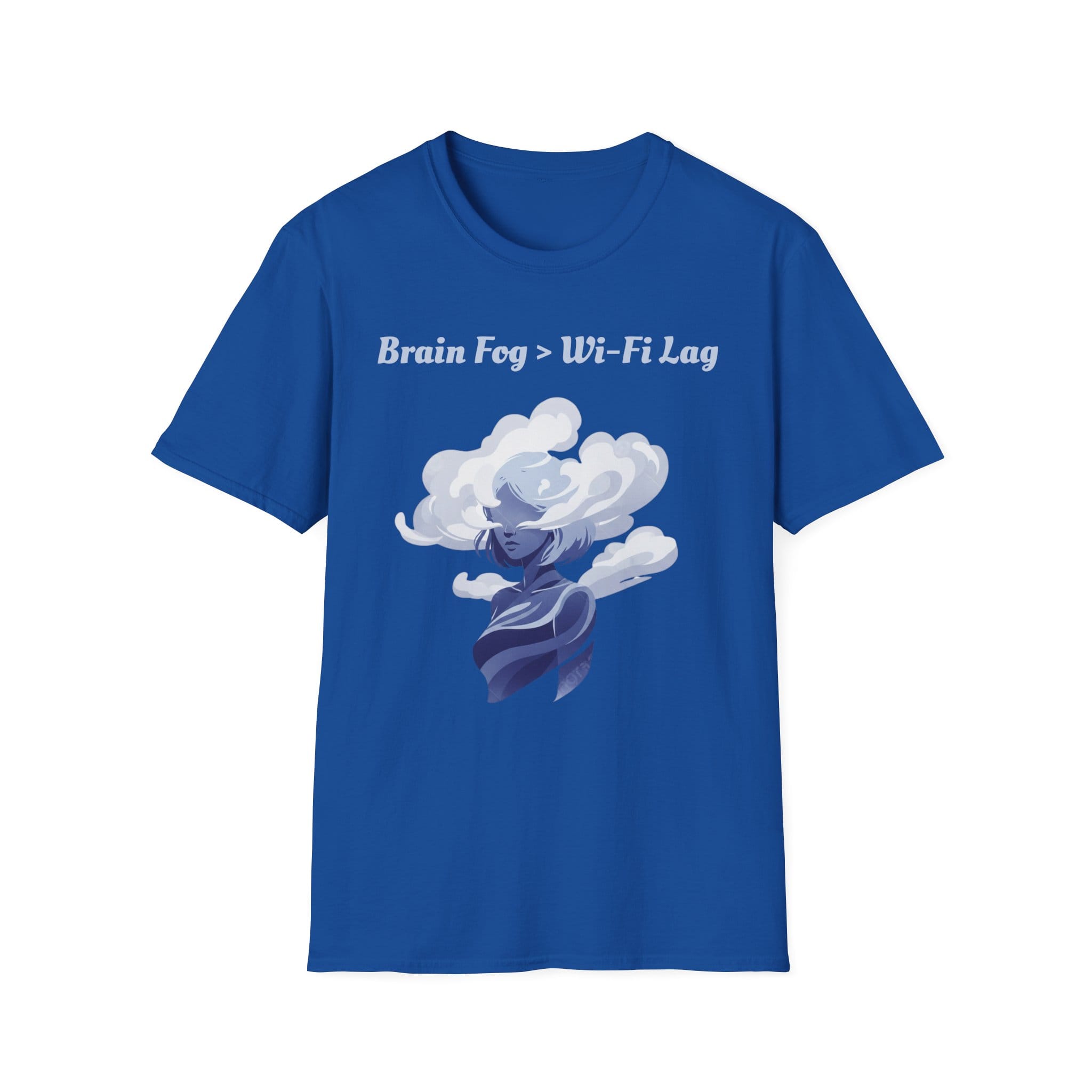Royal Blue Short Sleeve Tee Brain Fog > WiFi Lag