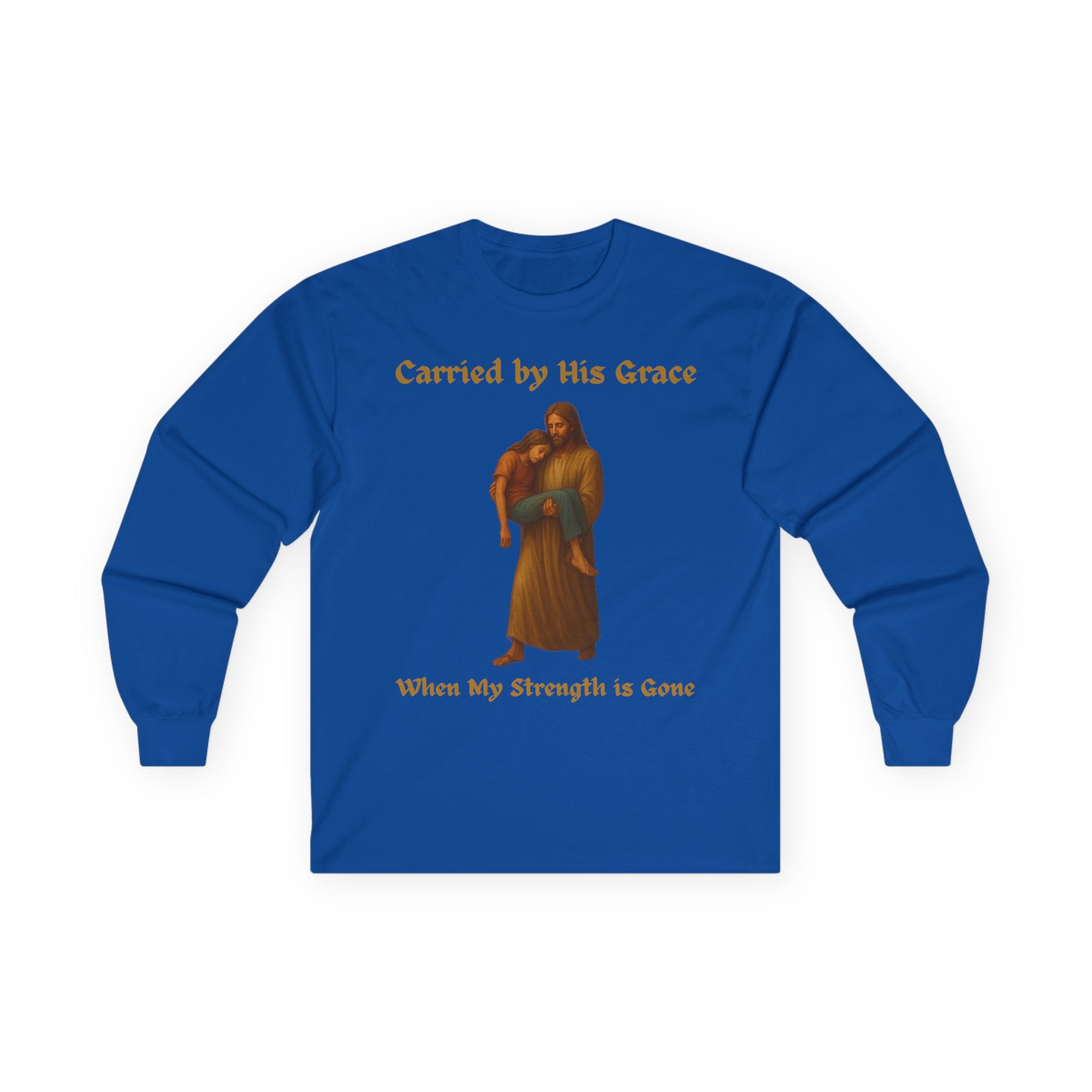Royal Blue Long Sleeve Tee Carried by His Grace