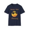 Navy Blue Short Sleeve Tee Smiles Hide Struggles