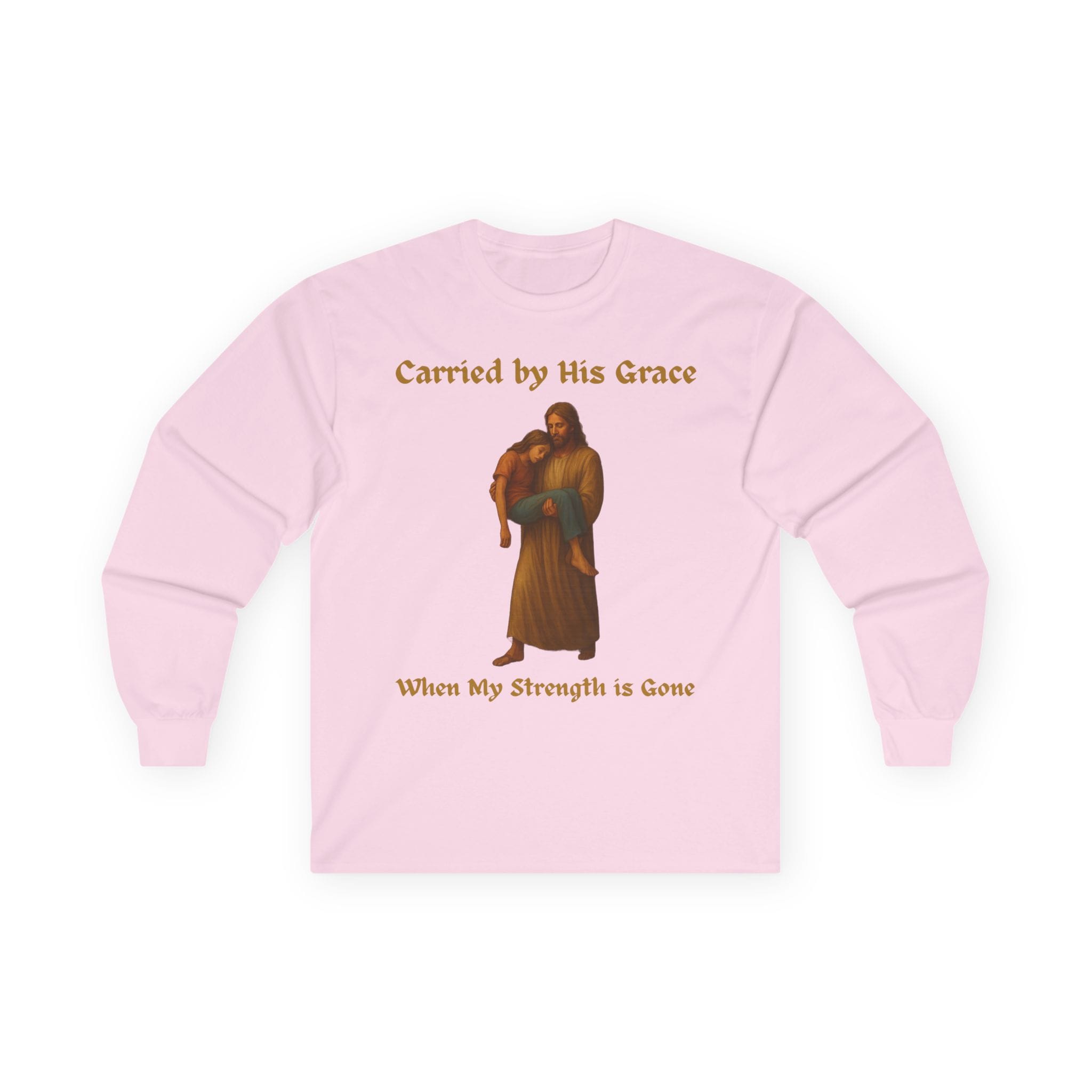 Light Pink Long Sleeve Tee Carried by His Grace